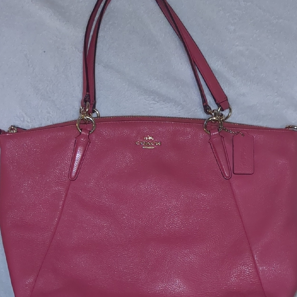 🔥HOTT💖 - Coach Pink Ava Pebble 2- Way Leather Tote🔥 - Picture 13 of 16